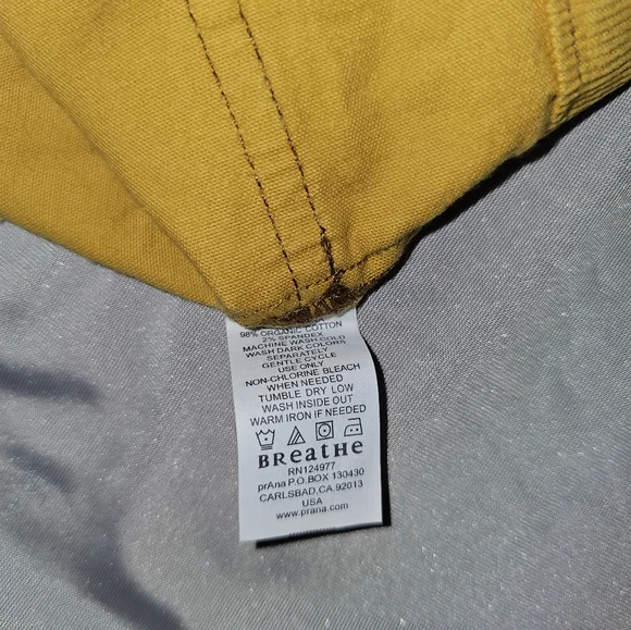 prAna Suki Corduroy Mustard Gold Shorts Low Rise Bottoms Fall Women's Sz 6 NWT - Picture 10 of 13